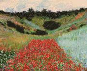 Claude Monet Poppy Field in a Hollow near Giverny Germany oil painting reproduction